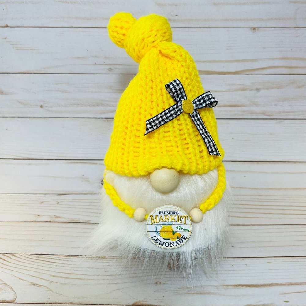 Lemon Gnome, Tiered Tray Decor, Rae Dunn Inspired Summer Display Accessory